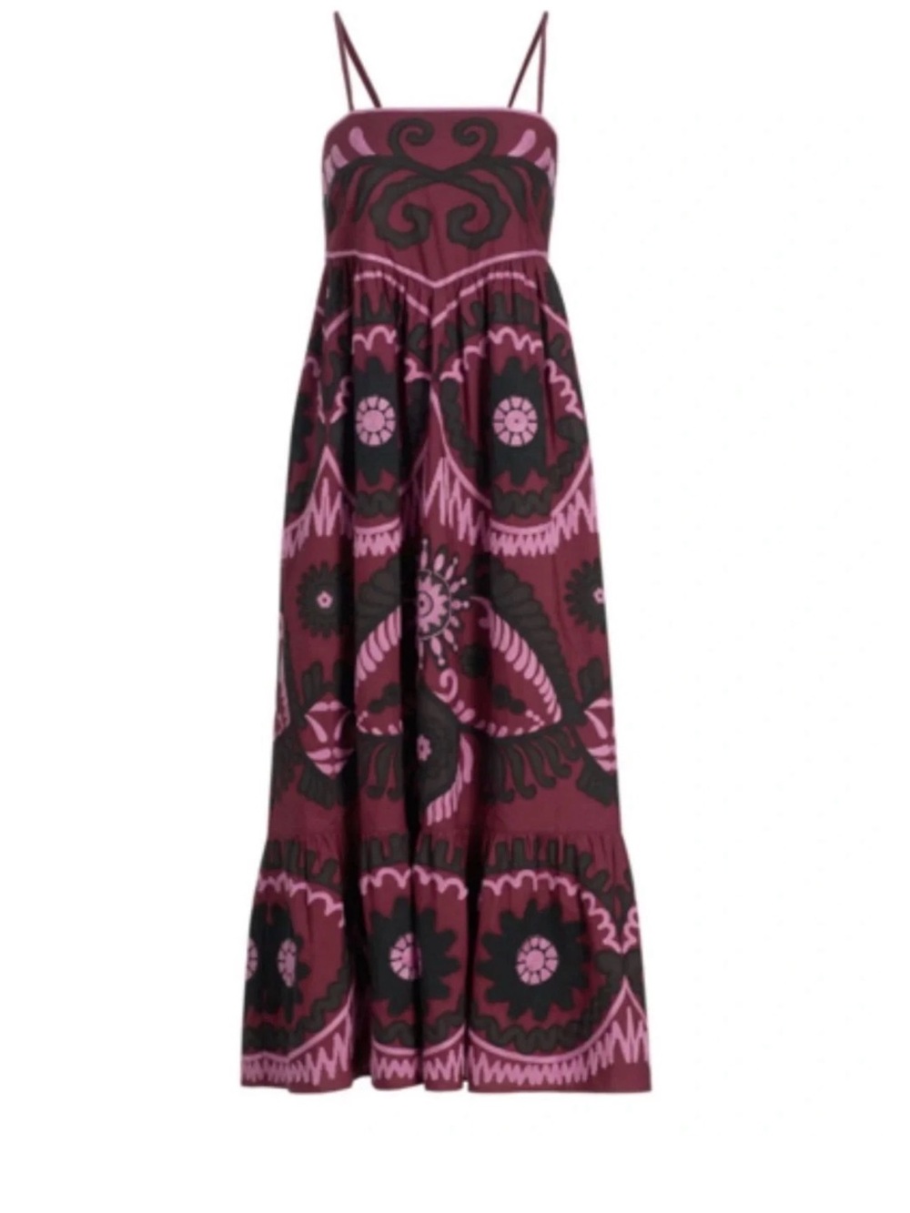 Sea New York Charlough Midi Slip Dress in Magenta